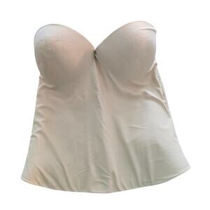 Q.T. Womens Sz 38D Bustier Corset Beige Padded Shaper